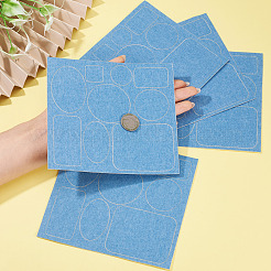 5 feuille de patchs autocollants en denim&nbsp;PATC-TA0001-61B