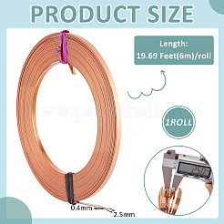 6 m de fil de cuivre rouge flexible&nbsp;CWIR-WH0013-009C