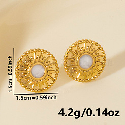 Orecchini geometrici a forma di sole in acciaio inossidabile 304&nbsp;EF1718-2