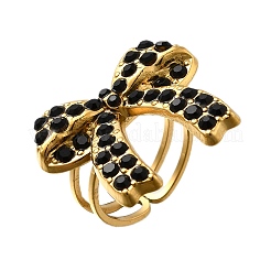 Anillos de puño abiertos de acero inoxidable 304 para mujer&nbsp;RJEW-F178-01G-02