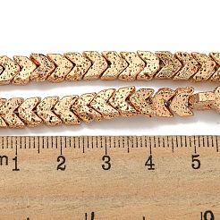 Fili di perle di roccia lavica naturale elettrodeposta&nbsp;G-I360-X01-02