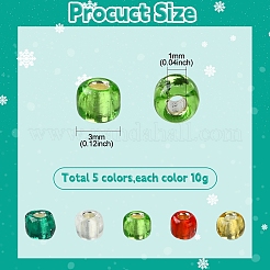 50 g Glasperlen mit Weihnachtsmotiv&nbsp;SEED-YW0002-62A