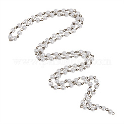 Fatti a mano rotonda perline perle di vetro catena per collane bracciali fare&nbsp;X-AJEW-JB00035-02