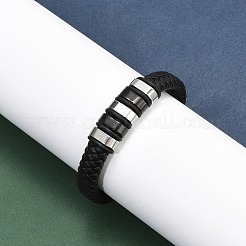 Geflochtenen Lederband Armbänder für Männer&nbsp;BJEW-Z081-11P-01