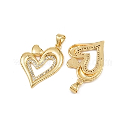 Pendentifs avec zircon cubiques à micro-pavés en laiton&nbsp;KK-C132-03E-G
