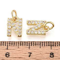 Ciondoli in ottone zirconi chiari micro pavé&nbsp;KK-N241-001N