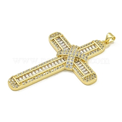 Ciondoli in ottone con placcatura a cremagliera con pavé di zirconi&nbsp;KK-U029-02G-02