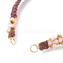 Fabrication de bracelets de perles tressés en fil de polyester et de nylon&nbsp;AJEW-JB00945-04