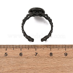 Componenti per anello da polso a forma di fiore cavo in acciaio inossidabile 304&nbsp;STAS-P454-03B-B
