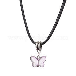 Colliers à pendentif papillon en verre&nbsp;NJEW-JN04572