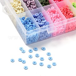 240g 24 Farben handgemachte Polymertonperlen&nbsp;CLAY-JP0001-08-6mm