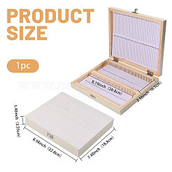 100 slot per scatole per colorazione di vetrini da microscopio in legno&nbsp;AJEW-WH0796-87