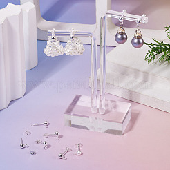 30 pièce de boucles d'oreilles à tige en acier inoxydable 304&nbsp;STAS-TADJ0001-02