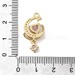 Pendentifs avec zircon cubiques à micro-pavés en laiton&nbsp;KK-A275-17B-G