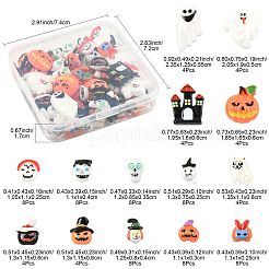 14 Stile Halloween Thema leuchtende Harz Decoden Cabochons&nbsp;CRES-FS0001-29