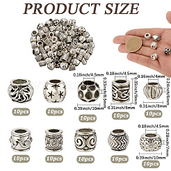 100 stücke 10 stile legierung europäischen perlen&nbsp;FIND-SP0003-96
