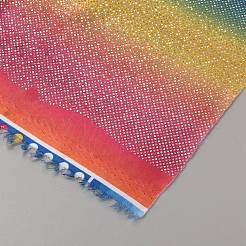 Laser-Polyestergewebe in Regenbogenfarben&nbsp;DIY-WH0569-81
