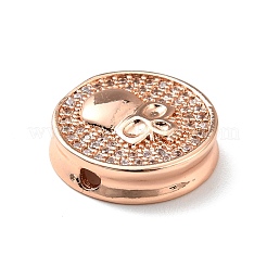 Messing Micro Pave klare Zirkonia Perlen&nbsp;KK-E001-01RG