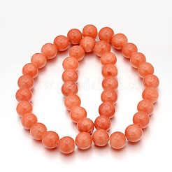 Chapelets de perles en jade jaune naturel&nbsp;X-JBR10mm-34