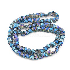 Fili di perle di vetro trasparente placcato completamente arcobaleno&nbsp;EGLA-G037-11A-FR02