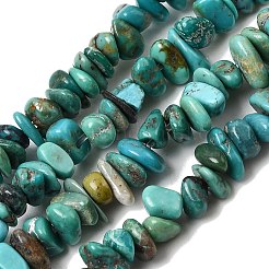 Hebras de perlas naturales de color turquesa Hubei&nbsp;G-H345-A01-03