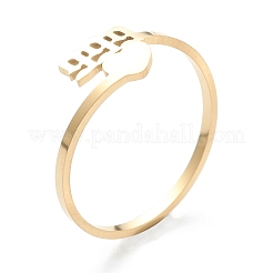 Anelli per polsini in acciaio inossidabile placcati ioni (ip) 201&nbsp;RJEW-M136-01J-G