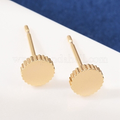 Orecchini a bottone in ottone da donna&nbsp;EJEW-G441-03G