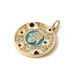 Colgante micropavé cubic zirconia de latón&nbsp;KK-K419-01G
