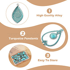 24 pz 8 stili pendenti in lega di stile tibetano&nbsp;FIND-TA0010-13