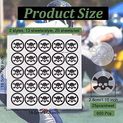 26 feuille de 2 styles d'autocollants imperméables en plastique PVC&nbsp;DIY-OC0004-24A