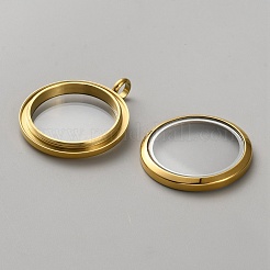 Medaillonanhänger aus Edelstahl 304&nbsp;STAS-WH0027-81G