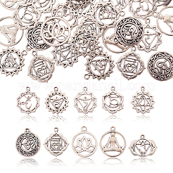 100 pz 10 stili pendenti in lega di stile tibetano&nbsp;TIBEP-CJ0001-50