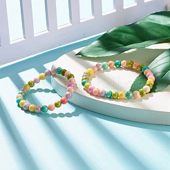 Conjunto de pulseras elásticas con cuentas de jade natural&nbsp;BJEW-JB07789
