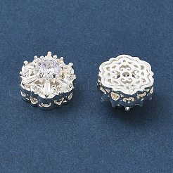 Abalorios de latón con pavé de circonitas&nbsp;CU-CBA3F77-04S-01