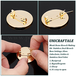 Kit de fabrication de broche dôme vierge à faire soi-même&nbsp;DIY-UN0003-76