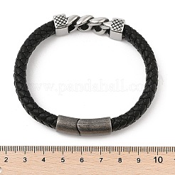 Geflochtenen Lederband Armbänder für Männer&nbsp;BJEW-Z081-18AS