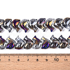 Galvanisieren transparente Glasperlen Stränge&nbsp;EGLA-N017-06-A05