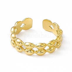 Anillo de acero inoxidable 304 con revestimiento iónico (IP) para mujer&nbsp;RJEW-C060-06G