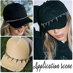 8 Stück 8 Stile Punk-Stil 304 Edelstahl Rolo Ketten & Legierung Kappe Kette&nbsp;HJEW-SC0002-43
