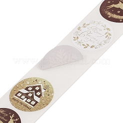 500 autocollant rond sur le thème de Noël.&nbsp;AJEW-S090-04B