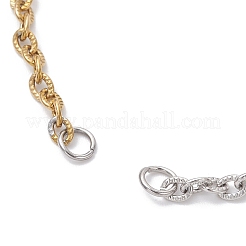 3 Stück 3 Stile 304 Edelstahl strukturierte Kabelkette Armbandherstellung&nbsp;AJEW-JB01427