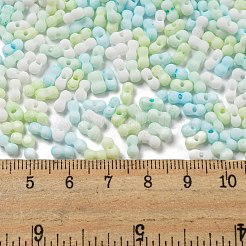 Perline di semi di vetro satinato opaco color macaron&nbsp;X1-SEED-K009-12B-03