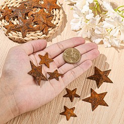 DIY Stern Rost Eisen & Jute Schnur Anhänger Dekoration Herstellung Kits&nbsp;DIY-YW0010-27
