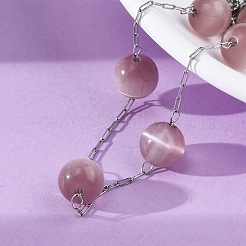 Bracciali a catena in acciaio inossidabile 304&nbsp;BJEW-C094-01P-01