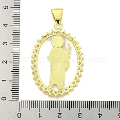 Ciondoli in ottone con placcatura a cremagliera con micro pavé di zirconi chiari&nbsp;KK-B091-21G-05