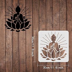 Plantillas de plantillas de pintura de dibujo reutilizables de plástico&nbsp;DIY-WH0172-448