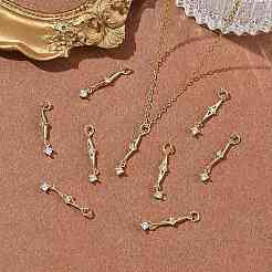 Pendentifs en laiton Shegrace pavés de zirconiums cubiques transparents&nbsp;XGRQ4N859-722G