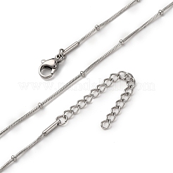 0.9 mm Satellitenkettenhalsketten aus Edelstahl 304&nbsp;NJEW-T016-21B-P