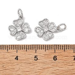 Shegrace Messing-Anhänger mit Mikropavé-Fassung aus klaren Zirkonia&nbsp;XGRQ2C060-407P