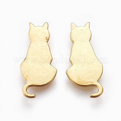 Kätzchen Cabochons aus Aluminium&nbsp;PALLOY-WH0051-01G-06